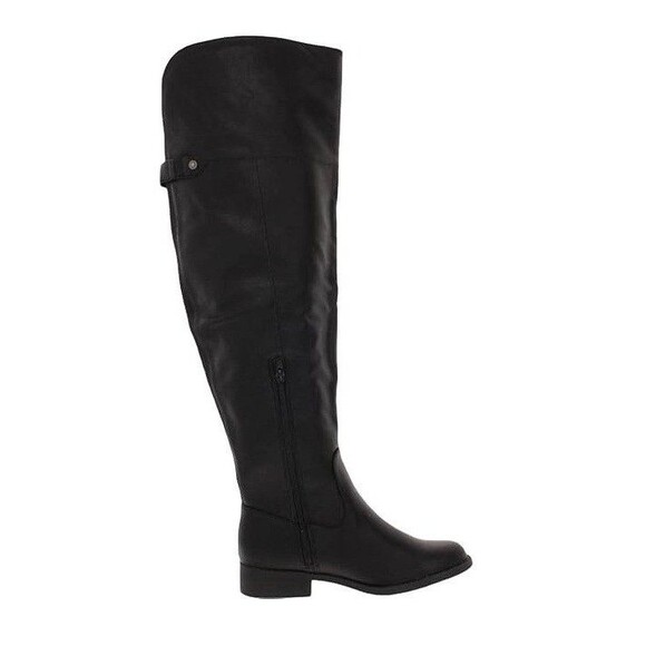 Sun Stone Womens 8.5 M Wide Calf Black Smooth Over The Knee Boots DISPLAY HC0 - Picture 1 of 6